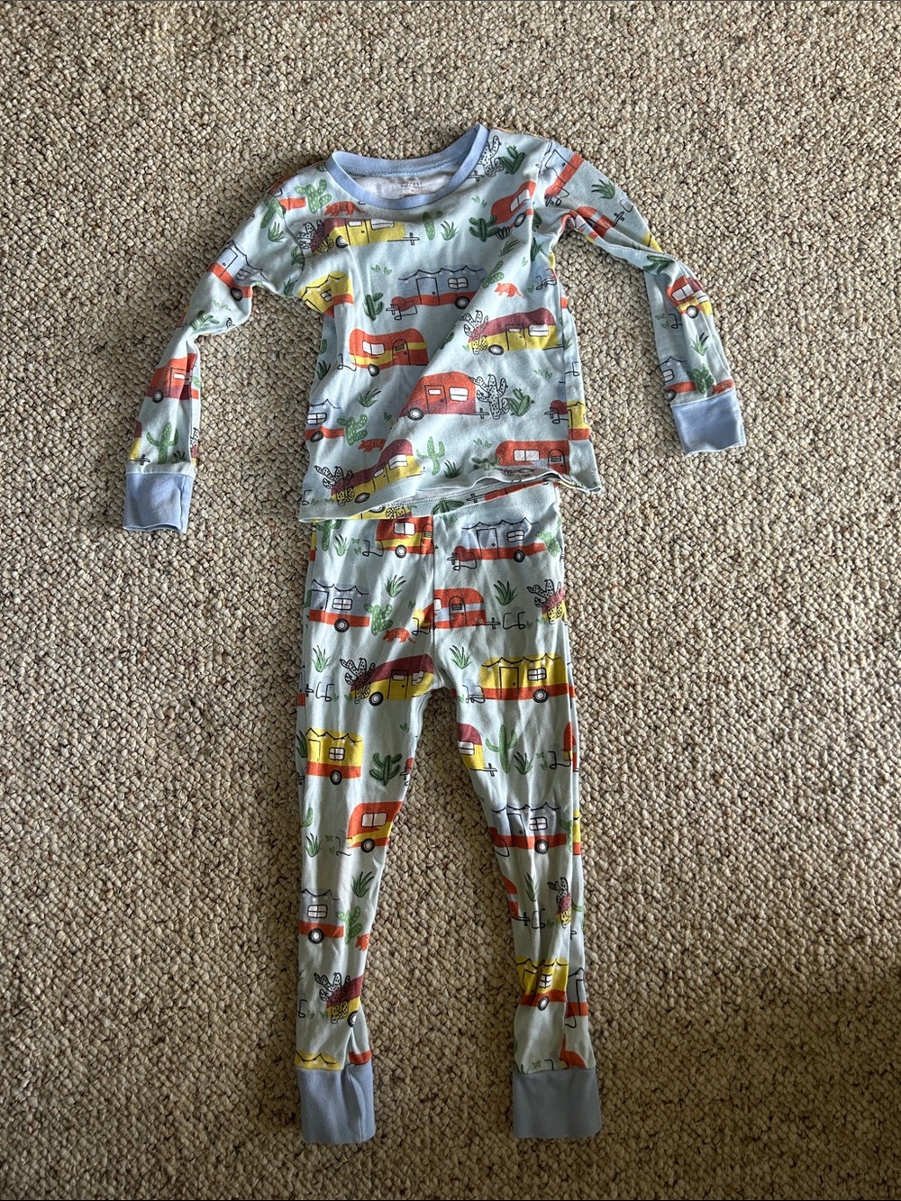 Children's Light Blue Camper Pajama Set